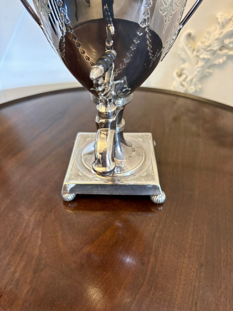 Antique Victorian Walker & Hall Sheffield Silver Plated Tea Urn / Samovar With Tap - Image 12